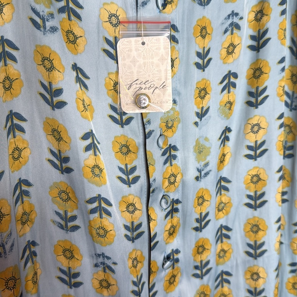 Free People Analise Printed Midi Skirt Floral NWT - Picture 3 of 4